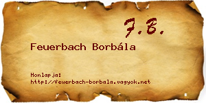 Feuerbach Borbála névjegykártya